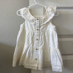 Toddler White Ruffle Dress (3T)